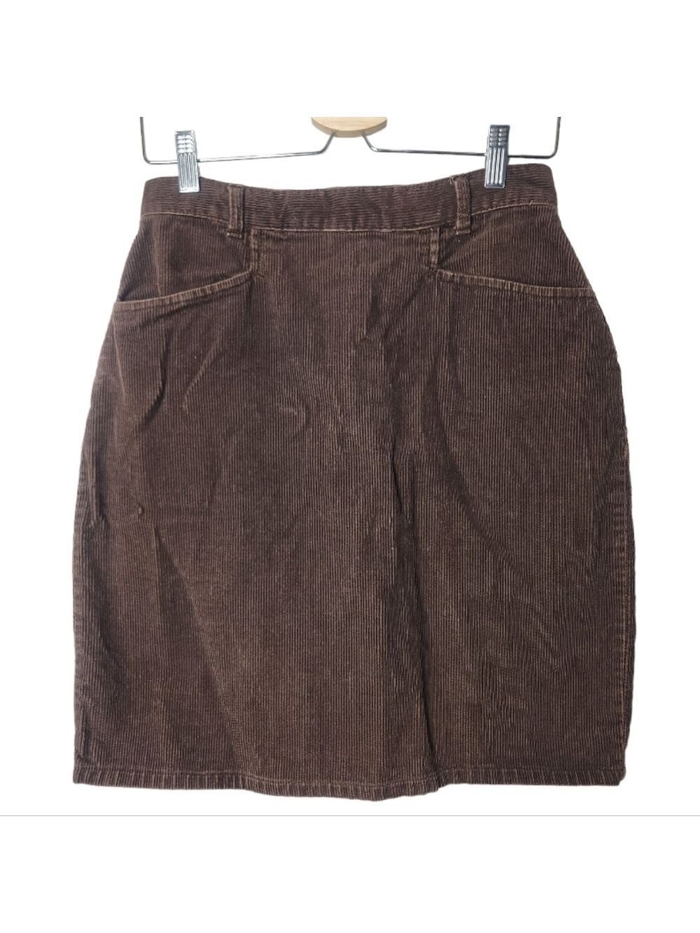 Vintage Y2K Brown Corduroy Skirt Size 10